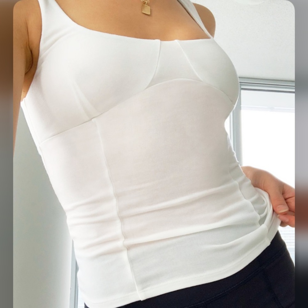 Wilfred Free Libra Tank Top in White, Size: Large